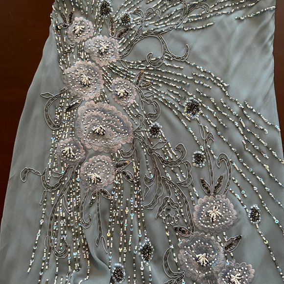 Sue Wong Nocturne Beaded Silk Gown with Jacket Size 8 - Picture 5 of 9